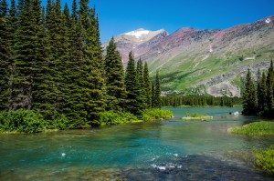 into swiftcurrent lake