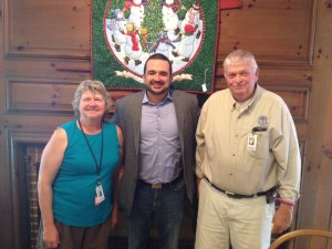 Pictured (L to R): Linda Sanderson, whose husband Dale is past State Master of Vermont Grange;  Elvis Cordova, Deputy Under Secretary for Marketing and Regulatory Programs, USDA, Washington, DC;  Steve Logan, State Master of Rhode Island Grange 